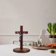 thumbnail image 5 of Decoraciones de Pascua, regalos de Pascua, adornos de Pascua, cruces, adornos de metal de madera maciza de Pascua, base de nogal, decoraciones de aleación de zinc, adornos de escritorio para el hogar,, 5 of 6