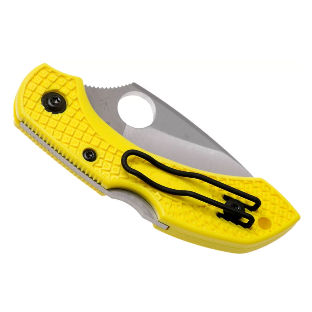 Spyderco Dragonfly 2 Salt Lightweight Yellow FRN PlainEdge Folding Knife