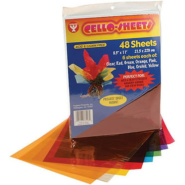 Hygloss Products Cello Sheets, 48/pkg, 6 Each Of 8 Colors