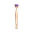 thumbnail image 3 of ANGARA Natural 0.45 Ct. Amethyst Solitaire Ring in 14K Rose Gold for Women (Ring Size: 4), 3 of 8