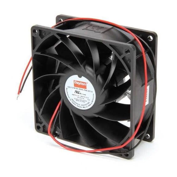 Dayton Axial Fan, Square, 24V DC, - Phase, PBT Plastic, 3 5/8 in W. 2RTJ3