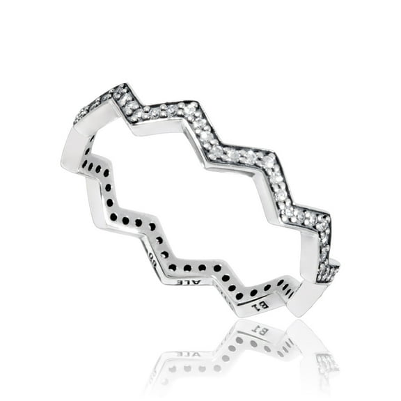 Shimmering Zigzag Ring Size 54 - 197751CZ-54
