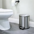 thumbnail image 2 of Qualiazero Kitchen Bathroom Trash Can Combo, 13.2 Gallon and 1.6 Gallon Stainless Steel Step Garbage Bin with Soft Close Lid, Silver, 2 of 10