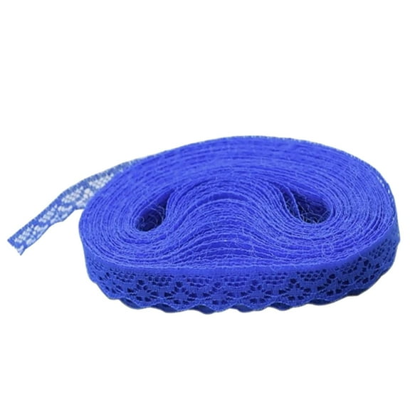 Lshn Ribbon,Blue Vintage Lace Ribbon Roll,Delicate Polyester Trim for DIY Crafts, Wedding Decor, Sewing Projects, Gift Wrapping, Bows & Home Decoration, Premium Fabric Ribbon