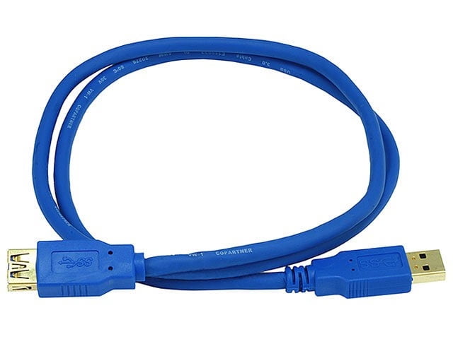 white Gold Plated 6505 3ft USB 3.0 A Male to A Female Extension 28//24AWG Cable