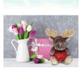 thumbnail image 3 of DolliBu I Love You Heart Brownish Sitting Moose Plush - 10 inches, 3 of 6