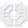thumbnail image 1 of Ekena Millwork CMP32HS2-05000 32 Pouces OD x 5 Pouces ID Carré Haus Architectural Grade Médaillon de Plafond Contemporain PVC - 2 Pièces, 1 of 1