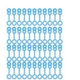 thumbnail image 3 of Bubble Wand Tool Blue Plastic 90Pcs 3X0.8X0.1In, 3 of 6