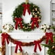 thumbnail image 5 of Christmas Printed Ribbon Handmade Christmas Bow Weave Ribbon Snowflake Pinecone Faux Linen Khaki-Colored Edged Satin Ribbon, 5 of 7