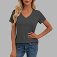 thumbnail image 6 of Livrdious Womens Summer Tops Short Sleeve V Neck Casual Shirts Curved Hem Flowy Tee Trendy 2026 Basics Tunic Tshirt, S-2X, 6 of 6