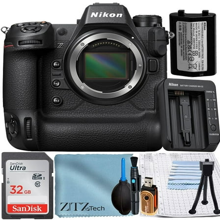 Nikon Z9 Mirrorless Camera (Body Only) with 32GB SanDisk Memory Card   Cleaning Kit   ZeeTech Accessory Bundle