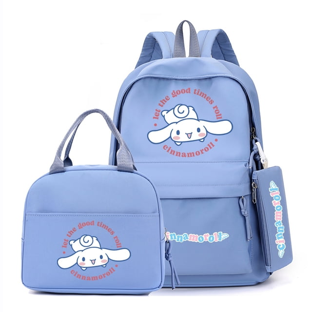 Miniso 3pcs Set Sanrio Cinnamoroll Backpack Teenager Girl Backpack Schoolbag With Lunch Bag Bookbag Rucksack Comfortable Travel Bag Other