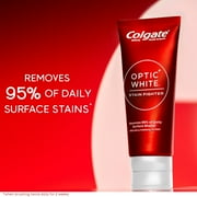 Colgate Optic White Stain Fighter Teeth Whitening Toothpaste, Clean Mint, 4.2 oz Tube