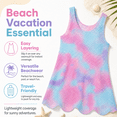 thumbnail image 2 of Girls Swim Cover Up for Swimwear Knit Kids Summer Beach Bathing Suit Coverup Cami Dress for Size 4-7Y, 2 of 7
