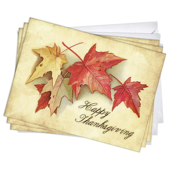 Fall Leaves Thanksgiving Cards | 3 Pack Set (5x7)