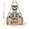 thumbnail image 6 of Halloween Wooden Hanging Sign Spooky Pumpkin NO ENTRY Door Plaque Outdoor Front Porch Yard Decor, 6 of 6