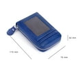 thumbnail image 2 of Genuine Leather Holder Zipper Credit Card Wallet RFID Credit Card Wallet with ID Card Window, 2 of 6