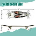 thumbnail image 2 of 31'' Complete Skateboard 7 Layer Canadian Maple Double Kick Deck Skateboards Skull human flowers eyeglasses Skate Board for Beginner Adult Gifts, 2 of 5