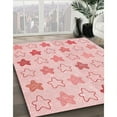 thumbnail image 3 of Ahgly Company Machine Washable Indoor Square Transitional Light Rose Pink Area Rugs, 4' Square, 3 of 7