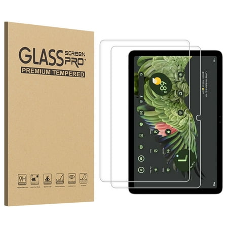 KIQ 2 Pack Regular Tempered Glass Screen Protector for Google Pixel Tablet