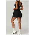 thumbnail image 5 of PISONIC Womens High Neck Tennis Dress Sleeveless Wrap Skirt Built in Shorts Golf Athletic Dress Workout Rompers, 5 of 8