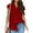 Red, variant on USSUMA Women's Tops Plus Size Tops for Women Women's Summer Casual Short Sleeve Blouse Button Solid Color Turndown Collar T-Shirt Tops Festive Fashion Summer Tops for Women