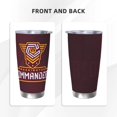 thumbnail image 3 of Taza térmica duradera de acero inoxidable 304 con tema del equipo de fútbol de Commanders con tapa y pajita Taza térmica de acero inoxidable de 20 oz Taza para automóvil Adecuada para bebidas frías y, 3 of 8