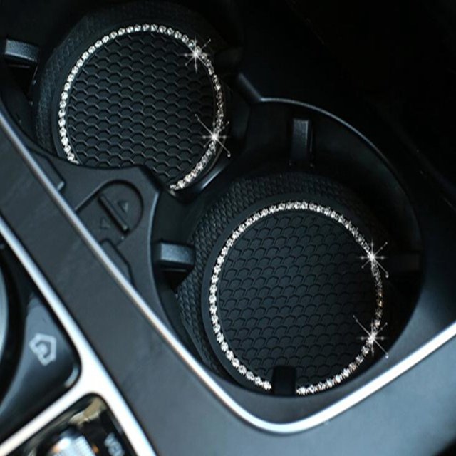 Car Accessories Water Cup Bottle Holder Anti-Slip Mat Pad Silica Gel Non-Slip Car Mat for Mini for Car Interior 1/2Pcs1pcs Yellow He Qiyong unisex