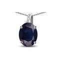 thumbnail image 2 of Star K� Oval 8x6 Genuine Dark Sapphire Journey Pendant Necklace, 2 of 9