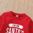 thumbnail image 4 of Generic 2024 New Soft Sweatshirts for Children's Xmas Kids Toddler Baby Boys Girls Letter Long Sleeve Cotton Autumn Winter Comfortable Sweatshirt Tops Christmas Outfit (6-12 Months,Red), 4 of 7