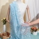 thumbnail image 3 of Tela de tul con estampado de copos de nieve, 2 yardas, 55 pulgadas, organza azul transparente con estampado de copos de nieve blancos metalizados., 3 of 9