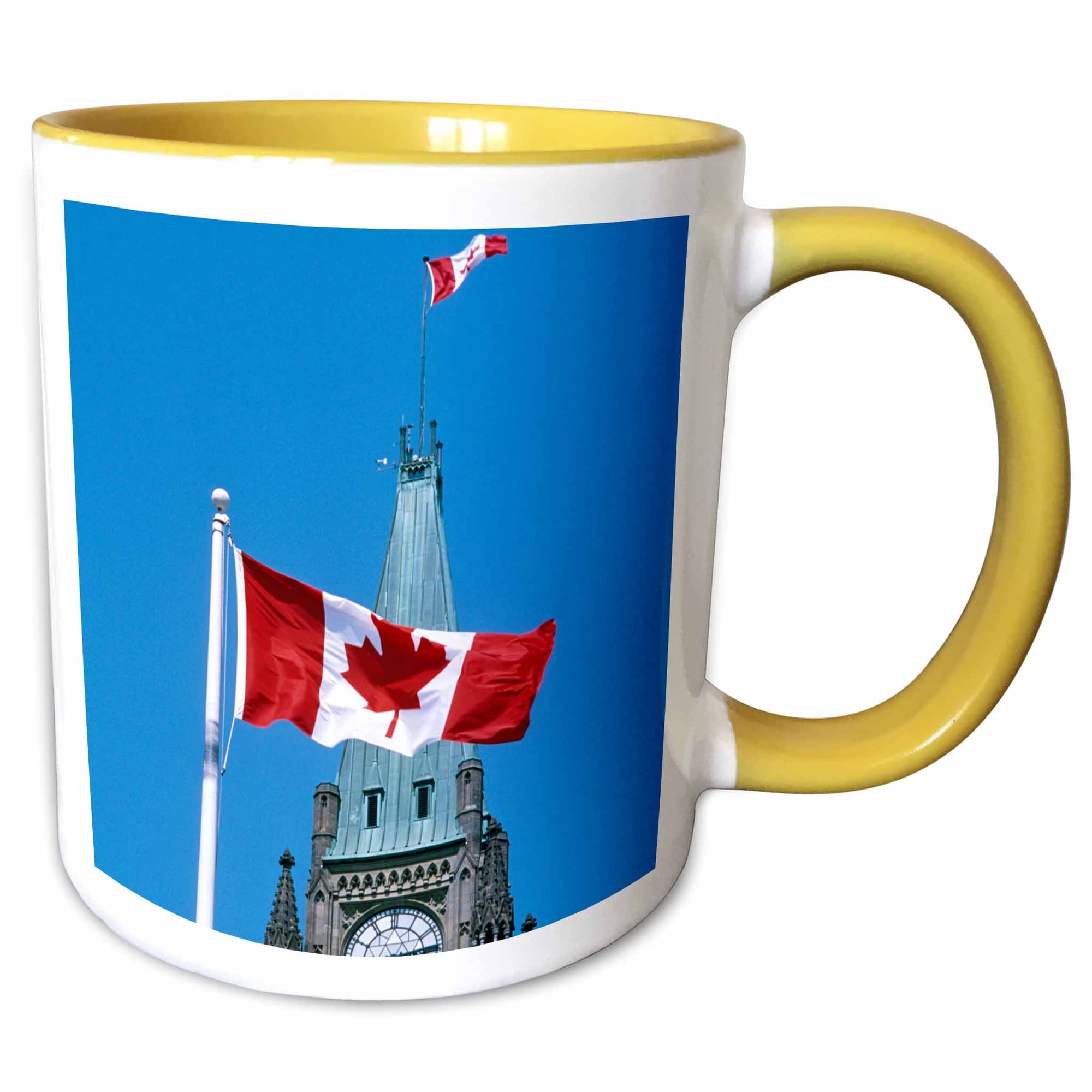 3drose, Canada, Ontario, Ottawa. Parliament Hill Buildings-cn08 Mgi0030 - Mark Gibson, 15oz Two-tone Yellow Mug