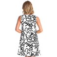 thumbnail image 2 of Bixox Hand Drawn Snake Print Women's Sleeveless A-Line Dress with Pockets, Casual Knee-Length Tank Dress for Summer-Large, 2 of 7