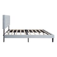 thumbnail image 6 of Harper & Bright Designs Queen Size Upholstered Platform Bed with Tufted Linen Headboard, Wood Bed Frame with Slat Support for Bedroom, Light Gray, 6 of 9