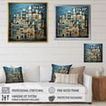 thumbnail image 4 of Designart "Eid Festivities in the City I" Spiritual Framed Wall Art - Global Blue Islam Hallway Framed Wall Art Decor, 4 of 6