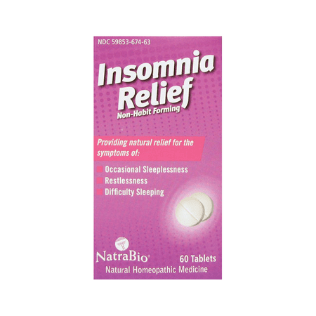 NatraBio Insomnia Relief Non-Habit Forming 60 (Best Homeopathic Remedy For Insomnia)