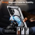 thumbnail image 7 of Dteck Magnetic Case for Samsung Galaxy S24 Ultra,Shockproof TPU+PC Ring Holder Case Compatible with Mag Safe Military Drop Protection Kickstand Back Cover,Gray, 7 of 7