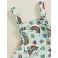 thumbnail image 6 of Bslissey Newborn Baby Girls Boys Irish Festivals Overalls Shamrock Print Suspender Jumpsuit Infant Casual Sleeveless Romper Pants Summer Clothes 3M 6M 12M 18M, 6 of 8
