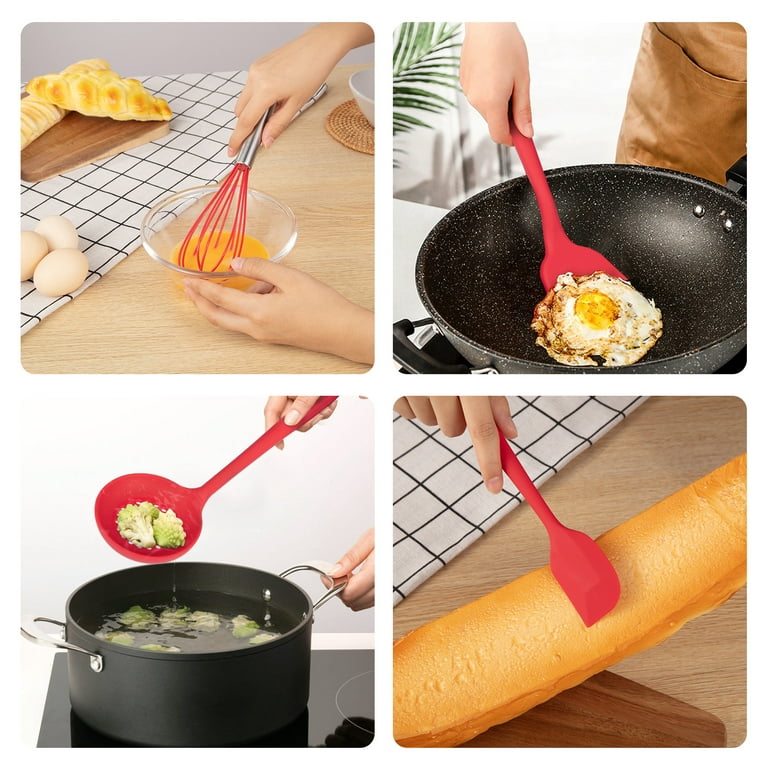 White Grey Marble Silicone Cooking Utensils Set – huemabe - Creative Home  Decor