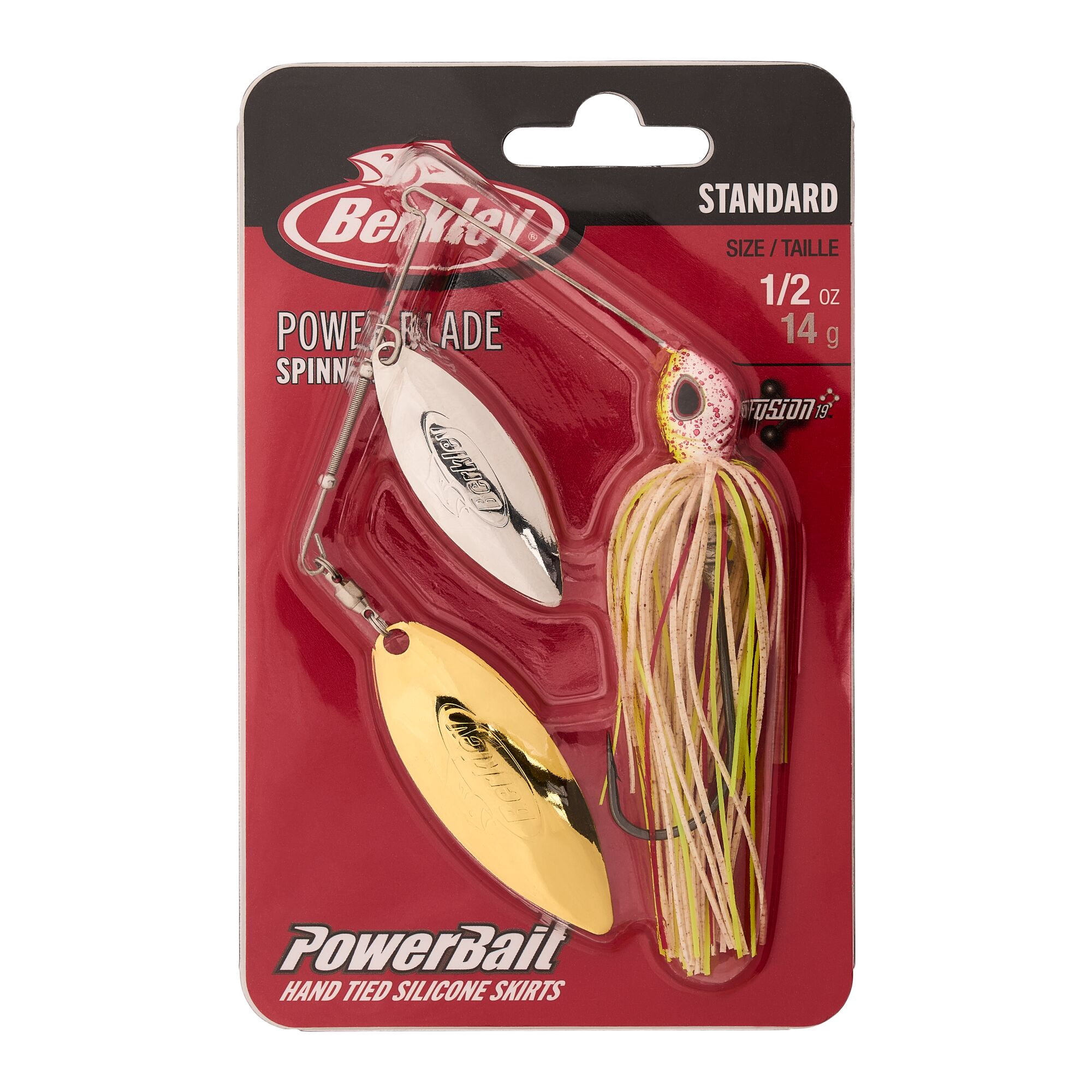 Berkley Power® Blade Standard, Spinnerbaits, Hot Slaw/Silver + Gold (1-count)