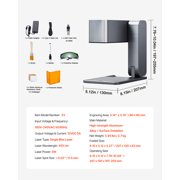 KFFKFF Portable Laser Engraver, Swift 600 mm/s Velocity, 5W Carving and Cutter Machine, DIY Engraver Tool for Metal, Wood, Leather, Acrylic, Fiber, Jewelry
