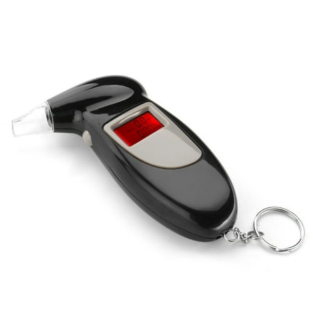 Breathalyzer Keychain Digital Alcohol Tester Detector Breath Analyzer Audible Alert Portable with LCD Display and Replacement Mouthpiece Personal