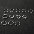 thumbnail image 4 of Mujer 12 Piezas Anillos Anillos de Plata para Adolescentes Niñas Conjunto de Anillos para Mujer Anillos, 4 of 5