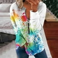thumbnail image 3 of QUYUON Womens Long Sleeve Shirts Discount Half Zip Sweatshirts Women Tie Dyed Casual Crew Neck Long Sleeve Tops Quarter Zip Pullover Sweaters Soft Lightweight Sweatshirts Multicolor-W XL, 3 of 5