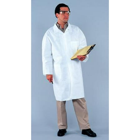 Kimberly-Clark Professional* X-Large White KleenGuard* A20 MICROFORCE Disposable Labcoat With Snap Front Closure