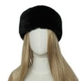 thumbnail image 4 of absanyy Faux Faux Fur Hats for Women Fashion Warm Winter Cap for Party Cold Weather Outdoor,Black, 4 of 4