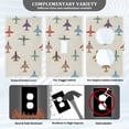 thumbnail image 3 of Yayeee Toggle Light Switch Wall Plate 1-Gang 4.5"x2.7" Home Decorative Outlet Cover, Beige Cartoon Planes Pattern, 3 of 7