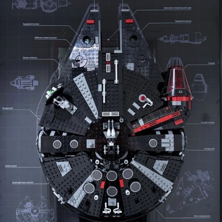 1579PCS MOC Bricks The Dark Falcon Modular Creative Model Building Block DIY Architecture Assembly Toy Christmas Birthday Gift