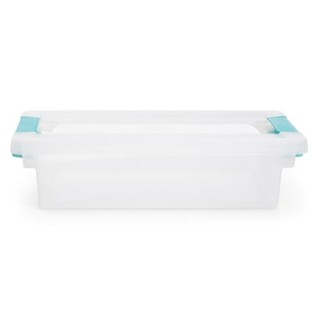 Sterilite - Small Clip Box Clear Storage Tote Container with Latching Lid, 12 Pack