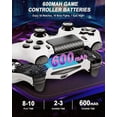 thumbnail image 6 of Wireless Gaming Controller Compatible with P4/Slim/Pro/PC, Game Controller with Dual Motor/6-Axis Gyro/Touch Pad - White, 6 of 6